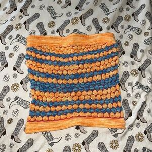 Urban Outfitters Orange Blue and Pink Knit Tube Top